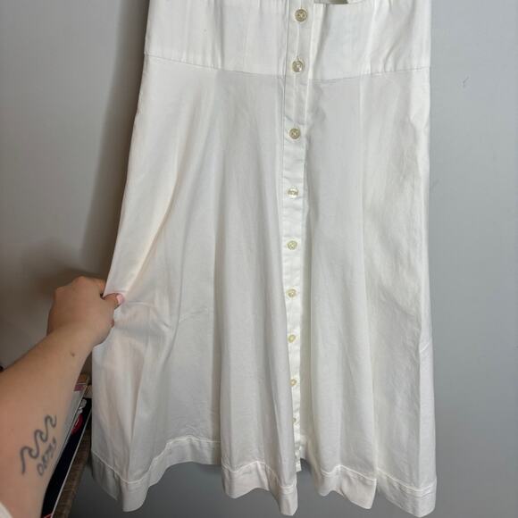 Jonathan Simkhai White Collared Cutout Sleeveless Mini Dress Cotton - Picture 5 of 10